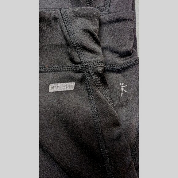 Danskin Now Black Athletic Leggings Activewear Workout Reflective Stripe Small - Picture 4 of 5